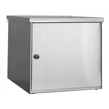 Frontal - Balcão Aço Inox com Porta Frontal, Prateleira e Gaveta Interna (55x60x50 cm) - Brascool Inox