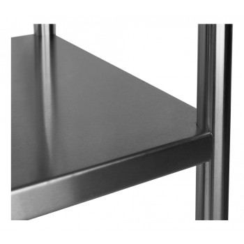 Prateleira - Mesa para Manipulação 100% Aço Inoxidável com Espelho - 0,8m (80x70x90cm) - BR-080C
