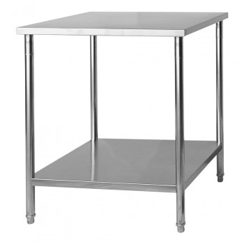 lateral - Mesa para Manipulação 100% em Aço Inoxidável - 0,8m (80x70x90cm) - BR-080S