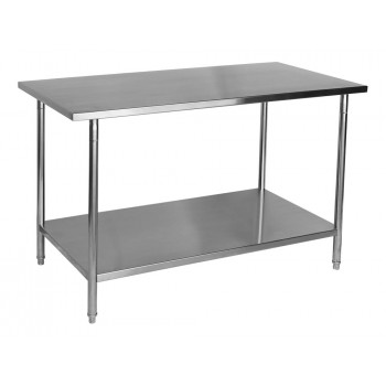 Lateral - Mesa Aço Inox / Bancada de Apoio - 1,8m (180x70x90cm) - BR-180S - (Brascool)