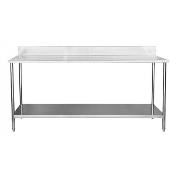 Mesa para Manipulação 100% Aço Inoxidável com Espelho - 1,8m (180x70x90cm) - BR-180C