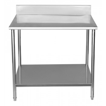 Frontal - Mesa para Manipulação 100% Aço Inoxidável com Espelho - 1m (100x70x90cm) - BR-100C