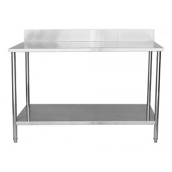 Perfil - Mesa Aço Inox / Bancada de Apoio com Espelho - 1,6m (160x70x90cm)