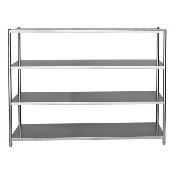 Estante em Aço Inoxidável com 4 Prateleiras Lisas - 2m (200x50x150cm) - BE4-200L