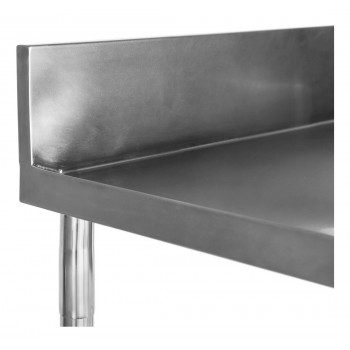 Bancada - Mesa Pia Aço Inox Industrial com Paneleiro e Duas Cubas 50x50x30cm (Esq)- 190x70x90cm - Brascool