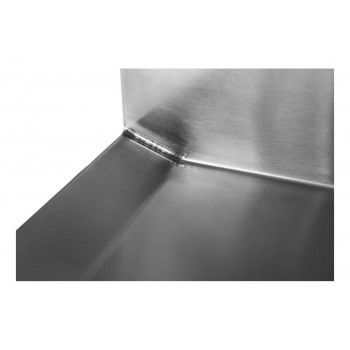 Pia Aço Inox Industrial / Mesa com Cuba 50x40x30cm (Direito) - 100x70 cm - Brascool Detalhe Mesa