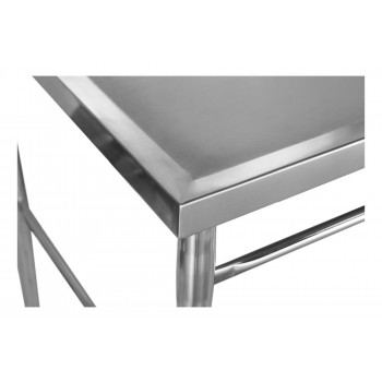 Lateral - Mesa Bancada com pia em Aço Inox com Cuba 50cm (Esquerdo) - 100x70 cm perfil