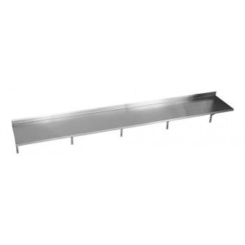 Prateleira em Aço Inox Lisa - 2,20m (220x35 cm) - Brascool Inox (PL220)