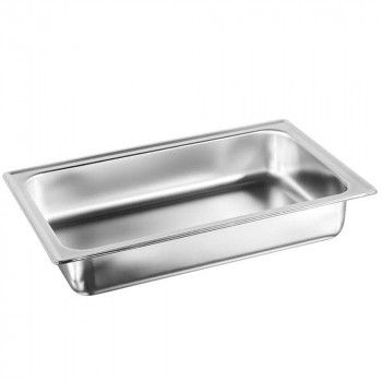 Cuba d'água Brascool - Rechaud Retangular Aço Inox (100mm) - perfil