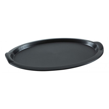 Bandeja Oval Preta de Plástico (47x35x2 cm) - Brascool (JD-1913-P)