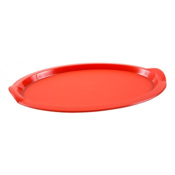 Bandeja Oval (Vermelha) de Plástico (47x35x2 cm) - Brascool (JD-1913)