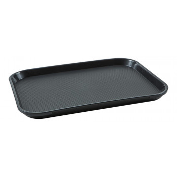 Bandeja Retangular Preta de Plástico (37,5x27,5x2 cm) - Brascool (JD-1115-P)