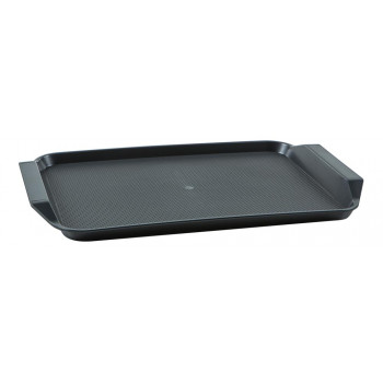 Bandeja Retangular Preta de Plástico (43x30,3x2 cm) - Brascool (JD-1217-P)