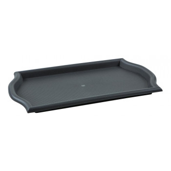 Bandeja Retangular Preta de Plástico (45x30x2,5 cm) - Brascool (JD-1219-P)