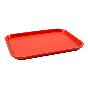 Bandeja Retangular Vermelha de Plástico (37,5x27,5x2 cm) - Brascool (JD-1115-V)