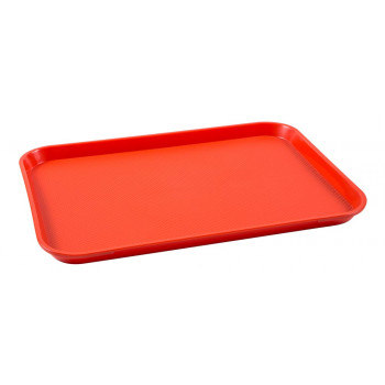 Bandeja Retangular Vermelha de Plástico (45x35x2 cm) - Brascool (JD-1418-V)