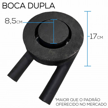 Bocas - Fogão Industrial Aço Inox Baixa Pressão Perfil 4 - 1 Boca - Standard (1 Duplo) 30x30 - Brascool