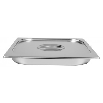 Cuba Gastronômica Aço Inox com Tampa GN 2/3 × 40mm (353x325mm) - 823-40/823-L