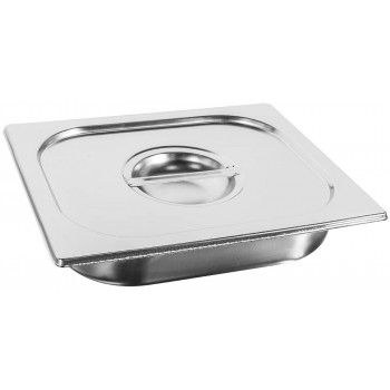 Tampa fechada - Cuba Gastronômica em Inox com Tampa GN 1/2 × 65mm (325x265mm) - 812-2/812L