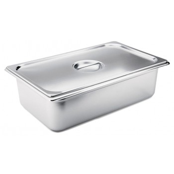 Cuba Gastronômica Aço Inox com Tampa GN 1/1×150mm (530x325mm) - Brascool (811-6 / 811L)