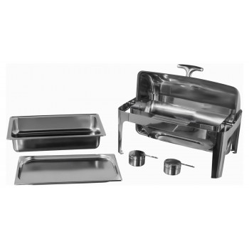 Produto Desmontado - Rechaud Aço Inox com Tampa Giratória (GN 1/1×20mm) - 3 Lts (Versão Luxo) - 723-1P