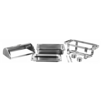 Produto Desmontado - Rechaud Aço Inox com Tampa Giratória (GN 1/1×40mm) - 5 Lts (Versão TOP) - 933-W900-1M