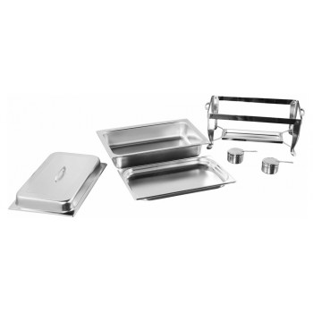 Produto Desmontado - Rechaud Banho Maria Aço Inox (GN 1/1×40mm) - 5 Lts (Versão TOP) - JQ533-1M