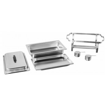 Produto desmontado - Rechaud Banho Maria Aço Inox (GN 1/1×40mm) - 5 Lts - F433-1M