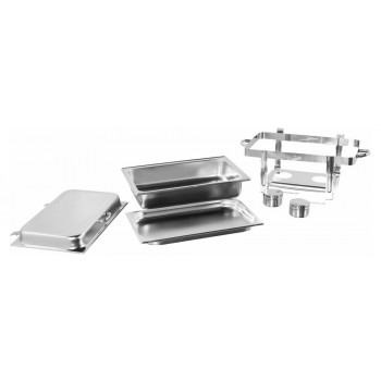 Produto Desmontado - Rechaud Banho Maria Aço Inox com Dobradiças (GN 1/1×40mm) - 5 Lts - JQ833-1M
