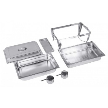 Produto desmontado - Rechaud Banho Maria Aço Inox (GN 1/1×100mm) - 13 Lts (Versão TOP) - JQ533-1B