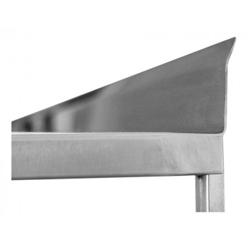 Espelho - Prateleira e Suporte em Aço Inox Lisa - 0,94m (94x35 cm) - Brascool Inox (SPMFPL94)
