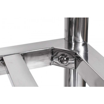 Prateleiras parafusáveis - Estante em Aço Inoxidável com 4 Prateleiras Gradeadas - 1,5m (150x50x155cm) - E4-150G