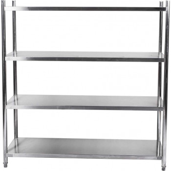 Estante em Aço Inoxidável com 4 Prateleiras Lisas - 1,2m (120x50x155cm) - E4-120L