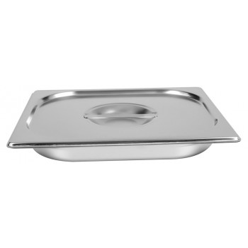 Fechada - Cuba Gastronômica Aço Inox com Tampa GN 1/2 × 40mm (325x265mm) - 812-40/812-L