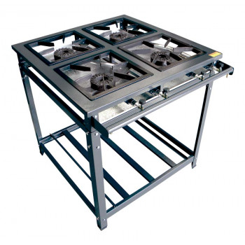 Fogão Industrial Standard Alta Pressão 4 Bocas Simples - Innal