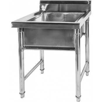 Mesa em Aço Inoxidável com Pia / Lavatório (Cuba 50cm) - 0,65m - CB-150