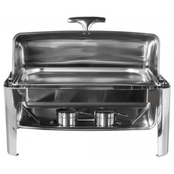 Rechaud Aço Inox com Tampa Giratória (GN 1/1×20mm) - 3 Lts (Versão Luxo) - 723-1P