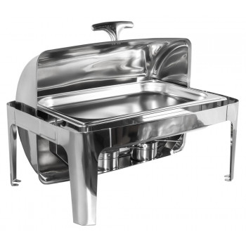 Rechaud Aço Inox com Tampa Giratória (GN 1/1×40mm) - 5 Lts (Versão Luxo) - 723-1M