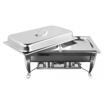 Rechaud Banho Maria Aço Inox com 2 Cubas (GN 1/2×20mm) - 3 Lts (Versão TOP) - JQ533-2P