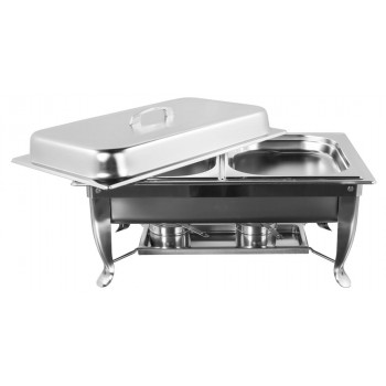 Rechaud Banho Maria Aço Inox com 2 Cubas (GN 1/2×40mm) - 5 Lts (Versão TOP) - JQ533-2M