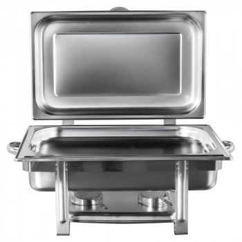 Rechaud Banho Maria Aço Inox com Dobradiças (GN 1/1×40mm) - 5 Lts - JQ833-1M