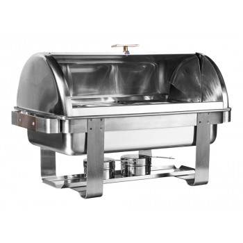 Superior - Rechaud Aço Inox com Tampa Giratória e 9 Cubas (GN 1/9 100mm) - 7,2 Lts (Versão TOP)