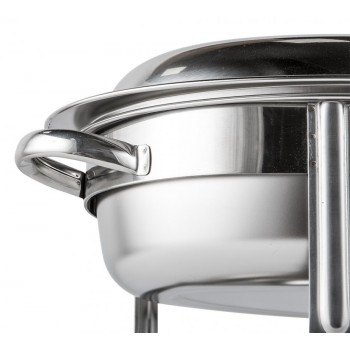 Detalhe alça - Rechaud Banho Maria Aço Inox Oval - 5,5 Lts - 836 