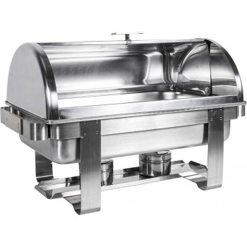 Tampa basculante - Rechaud Banho Maria Aço Inox com Tampa Giratória (GN 1/1×65mm) - 9 Lts (Versão TOP) - 933-W900-1