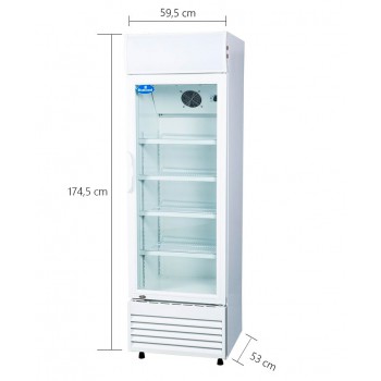 Medidas - Geladeira / Refrigerador Expositor Porta de Vidro 260 Lts (Visa Cooler) - LG-260