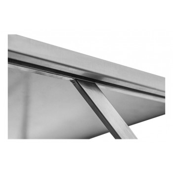 Suporte - Prateleira e Suporte em Aço Inox Lisa - 0,94m (94x35 cm) - Brascool Inox (SPMFPL94)