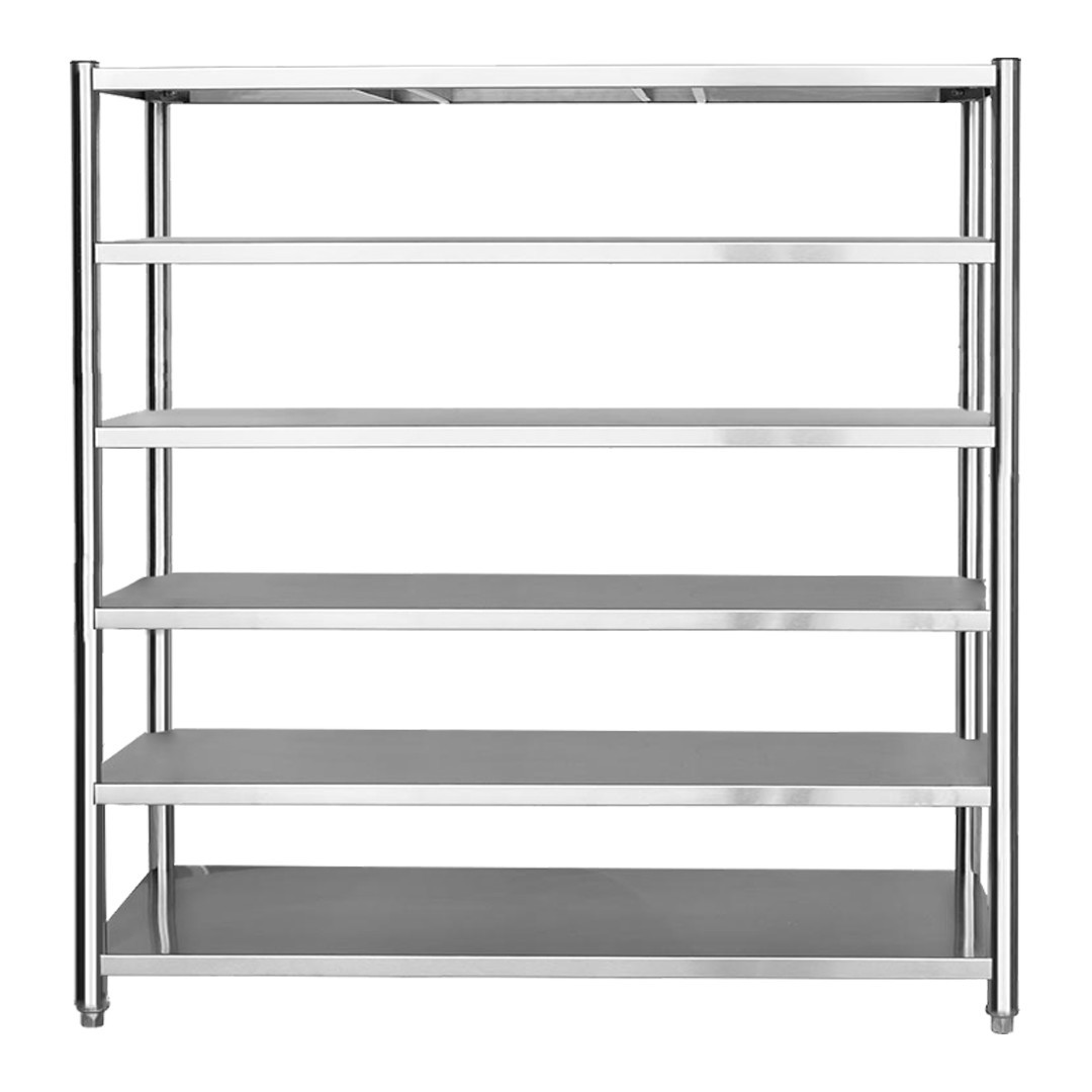 Estante em Aço Inoxidável com 6 Prateleiras Lisas - 1,5m (150x50x200cm) Estante em Aço Inoxidável com 6 Prateleiras Lisas - 1,5m (150x50x200cm)