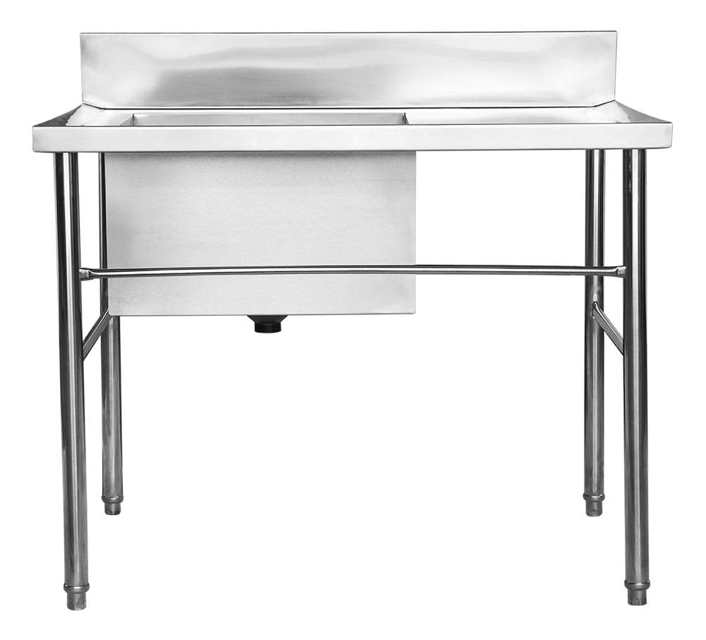 Mesa Bancada Aço Inox com Cuba 50x50x30 (Esquerdo) 100x70x90 - Brascool
