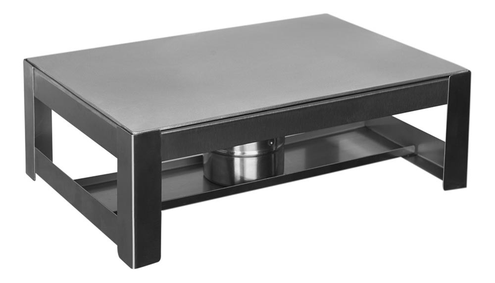 Perfil - Rechaud Retangular de Chapa / Placa Difusora (23x40cm) - Brascool Inox (Equipamentos Gastronômicos)