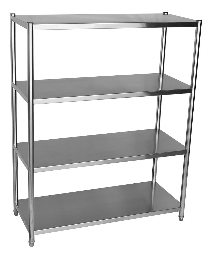 Superior - Estante em Aço Inoxidável com 4 Prateleiras Lisas - 1,2m (120x50x150cm) - E4-120L